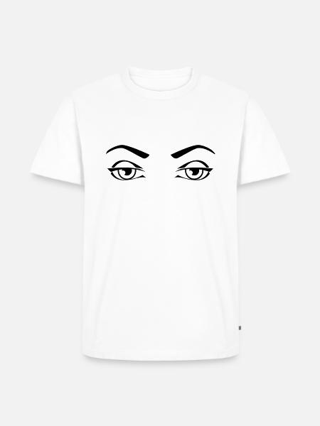tired eyes - Men's Premium Organic T-Shirt - white