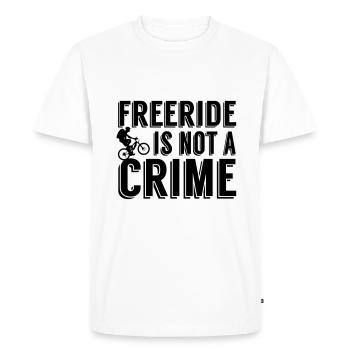 Freeride is not a crime - Men's Premium Organic T-Shirt - white - Front - Nico (187cm)