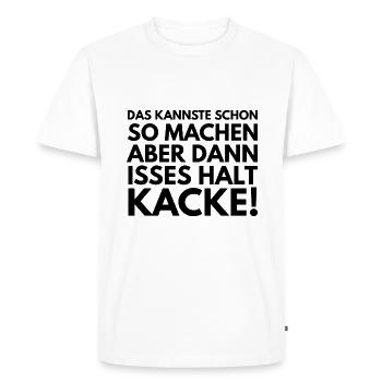 La plupart peuvent faire dès que POOP ISSACK - T-shirt Premium bio Homme - blanc - Devant - Nico (187cm)