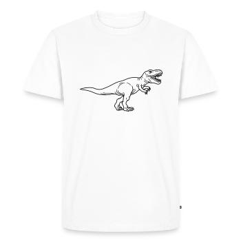 rugir t-rex tyrannosaurus dinosaure rex carnivore - T-shirt Premium bio Homme - blanc - Devant - Nico (187cm)