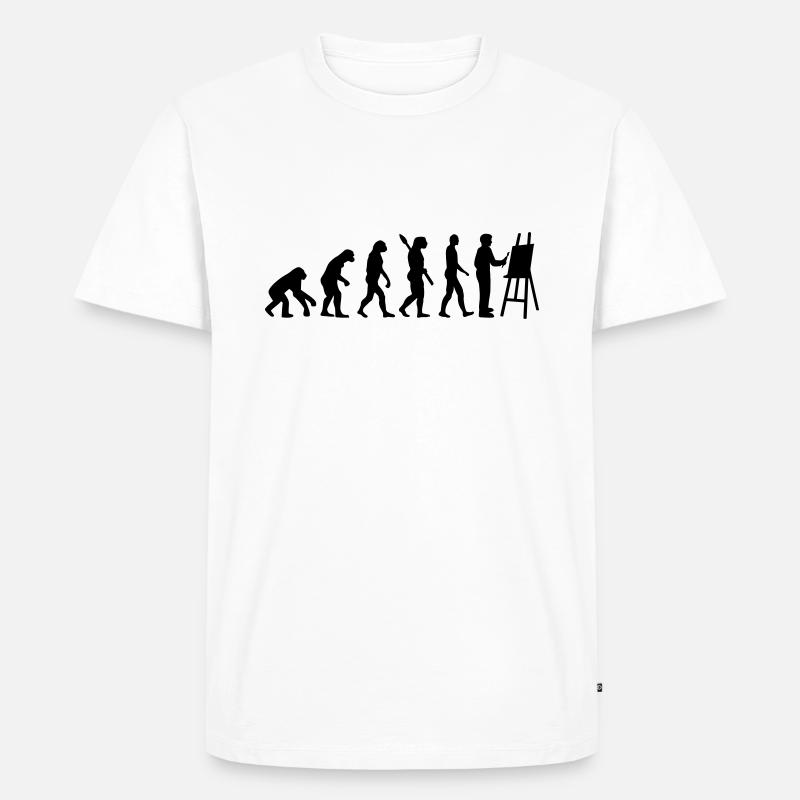 Maler - Männer Premium Bio T-Shirt - Weiß