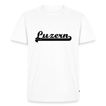 écrit Luzern - T-shirt Premium bio Homme - blanc - Devant - Nico (187cm)