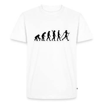 Évolution Nordic Walking - T-shirt Premium bio Homme - blanc - Devant - Nico (187cm)