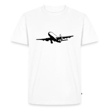 Aircraft passenger airplane vacation - Men's Premium Organic T-Shirt - white - Front - Nico (187cm)