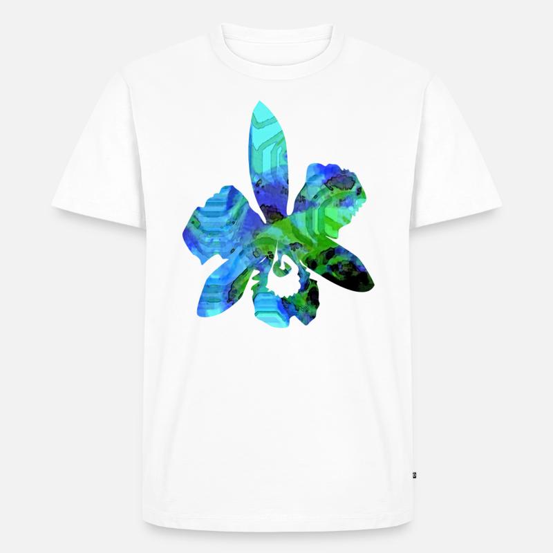 Phantom orchidee - Männer Premium Bio T-Shirt - Weiß