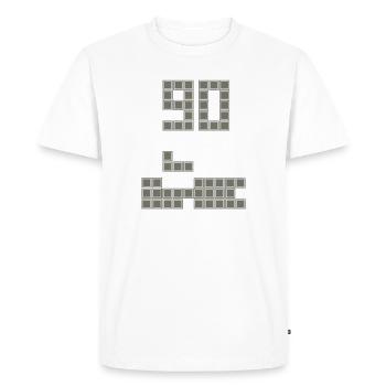 90s retro - Men's Premium Organic T-Shirt - white - Front - Nico (187cm)