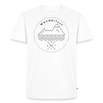 Wanderlust Watzmann Alps - Men's Premium Organic T-Shirt - white - Front - Nico (187cm)