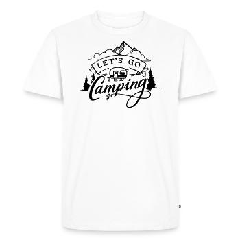 Let s go camping - T-shirt Premium bio Homme - blanc - Devant - Nico (187cm)