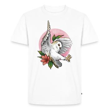 hibou - T-shirt Premium bio Homme - blanc - Devant - Nico (187cm)