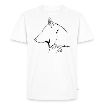 SIBÉRIE OCCIDENTALE LAIKA Profil Chiens Chiens Wilsigns - T-shirt Premium bio Homme - blanc - Devant - Nico (187cm)