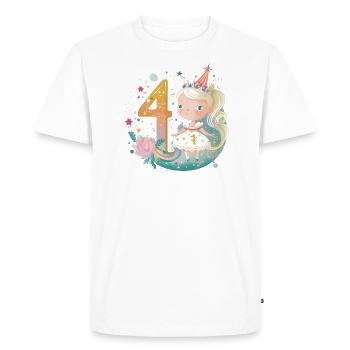 Princesse 4 Anniversaire - T-shirt Premium bio Homme - blanc - Devant - Nico (187cm)