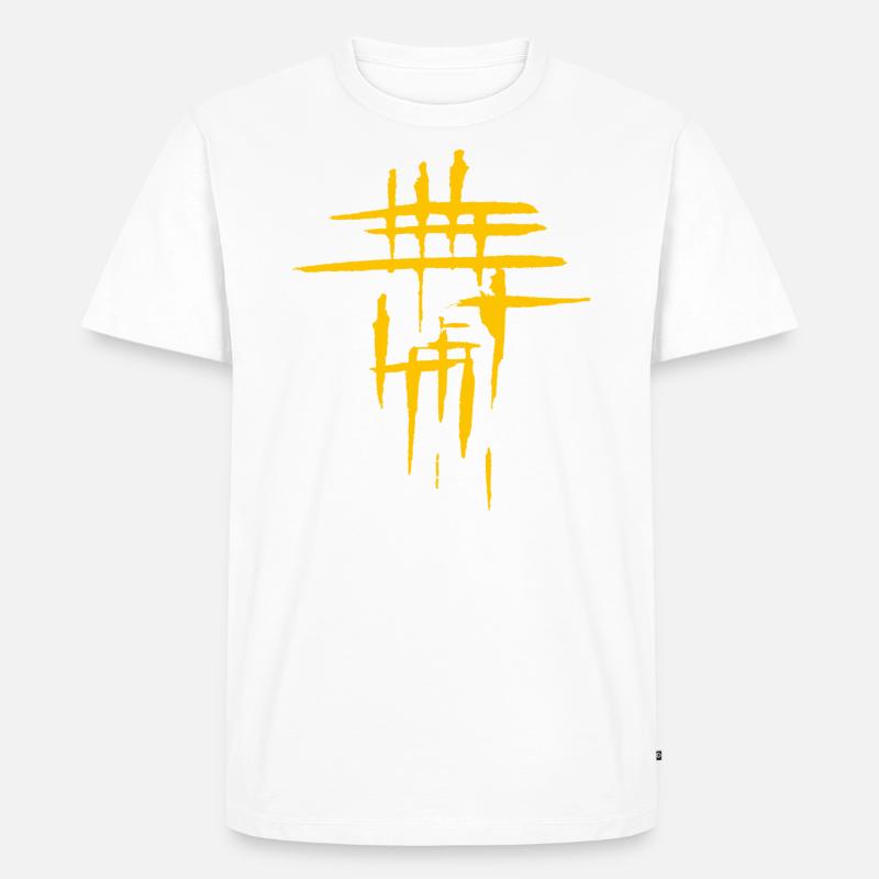 Textur -Hintergrund - MINIMAL Muster Abstrakt - Männer Premium Bio T-Shirt - Weiß