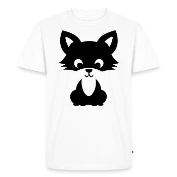 Fox - Men's Premium Organic T-Shirt - white - Front - Nico (187cm)