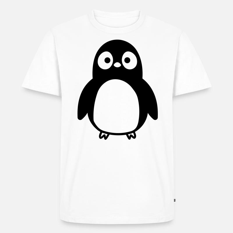 Pinguin - Männer Premium Bio T-Shirt - Weiß