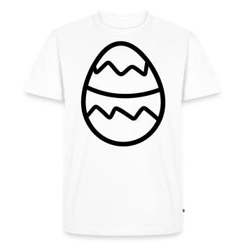 Oeuf - T-shirt Premium bio Homme - blanc - Devant - Nico (187cm)