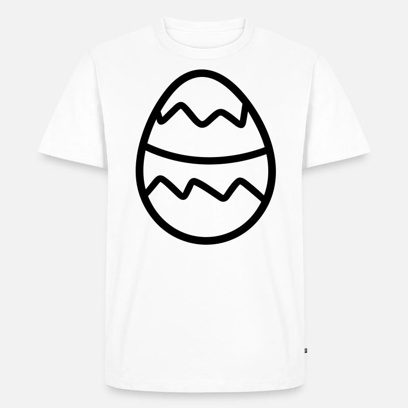 Ei - Männer Premium Bio T-Shirt - Weiß