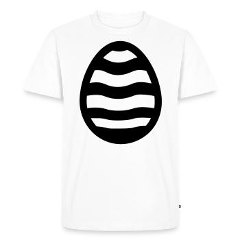 Oeuf - T-shirt Premium bio Homme - blanc - Devant - Nico (187cm)