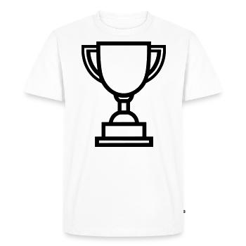 trophée - T-shirt Premium bio Homme - blanc - Devant - Nico (187cm)