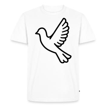 Colombe - T-shirt Premium bio Homme - blanc - Devant - Nico (187cm)