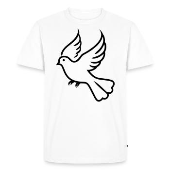Colombe - T-shirt Premium bio Homme - blanc - Devant - Nico (187cm)