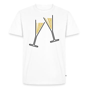 XBeliebt und Tingling (Duo) - Men's Premium Organic T-Shirt - white - Front - Nico (187cm)