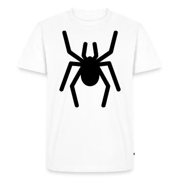 araignée - T-shirt Premium bio Homme - blanc - Devant - Nico (187cm)