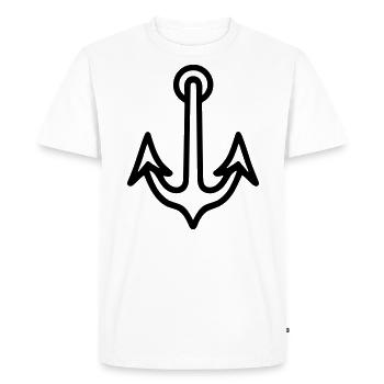Anchor - Men's Premium Organic T-Shirt - white - Front - Nico (187cm)