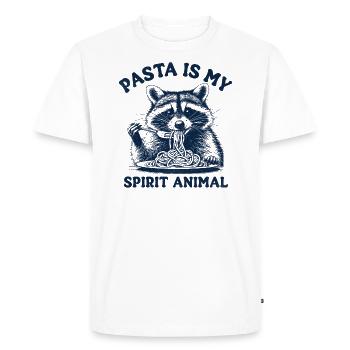 Les pâtes sont mon animal spirituel - T-shirt Premium bio Homme - blanc - Devant - Nico (187cm)
