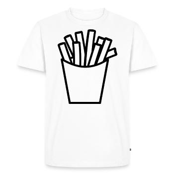 Frites - T-shirt Premium bio Homme - blanc - Devant - Nico (187cm)