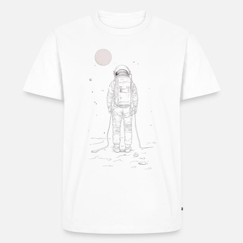 Lonely - Männer Premium Bio T-Shirt - Weiß