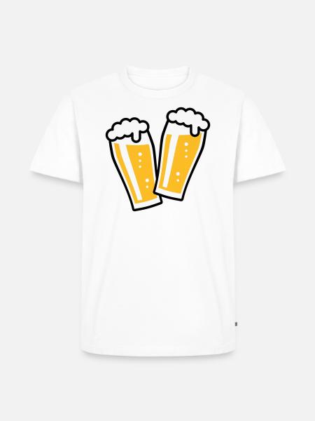 XDoppelter Willie (3) - T-shirt Premium bio Homme - blanc