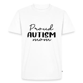 Proud Autism Mom - T-shirt Premium bio Homme - blanc - Devant - Nico (187cm)