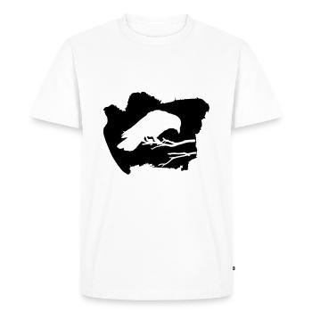 Corbeau halloween corbeau - T-shirt Premium bio Homme - blanc - Devant - Nico (187cm)
