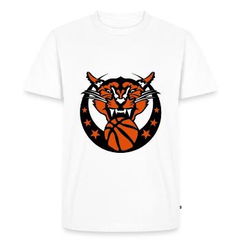 basketball sport8 cougar logo - Men's Premium Organic T-Shirt - white - Front - Nico (187cm)