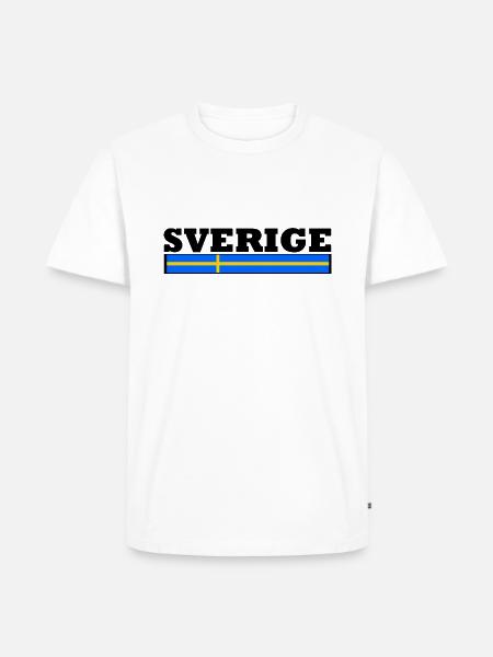 Drapeau suède - T-shirt Premium bio Homme - blanc