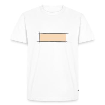Cadre décoratif. Modèle de bannière / badge nominatif. - T-shirt Premium bio Homme - blanc - Devant - Nico (187cm)
