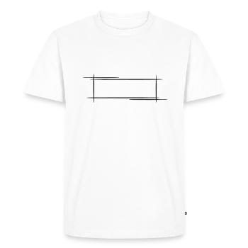Cadre décoratif. Modèle de bannière / badge nominatif. - T-shirt Premium bio Homme - blanc - Devant - Nico (187cm)