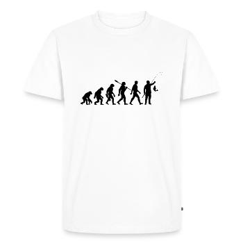 Evolution - Fishing - Anglers - Catching Fish - Men's Premium Organic T-Shirt - white - Front - Nico (187cm)
