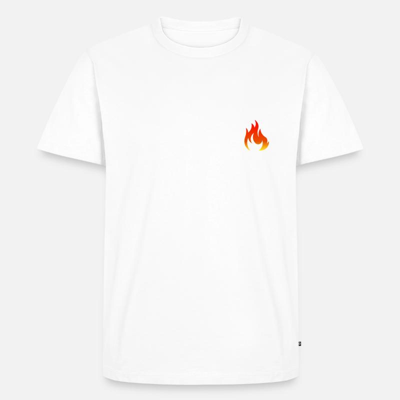 Leipzig on Fire - Männer Premium Bio T-Shirt - Weiß