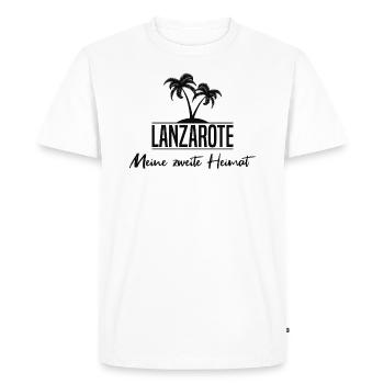 Cadeau d'amour de l'île de Lanzarote - T-shirt Premium bio Homme - blanc - Devant - Nico (187cm)
