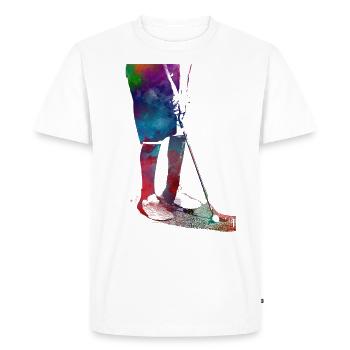 Sport des joueurs de golf #golf #sport - T-shirt Premium bio Homme - blanc - Devant - Nico (187cm)
