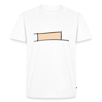 Cadre décoratif. Modèle de bannière / badge nominatif. - T-shirt Premium bio Homme - blanc - Devant - Nico (187cm)