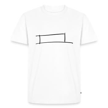 Cadre décoratif. Modèle de bannière / badge nominatif. - T-shirt Premium bio Homme - blanc - Devant - Nico (187cm)