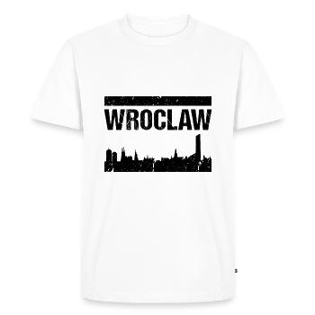 Wroclaw Skyline - Men's Premium Organic T-Shirt - white - Front - Nico (187cm)
