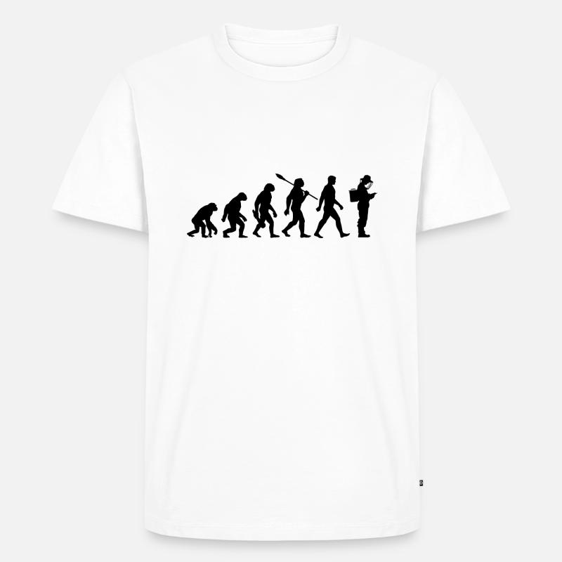 Evolution - Beekeepers - Bees - Beekeeping - Men's Premium Organic T-Shirt - white