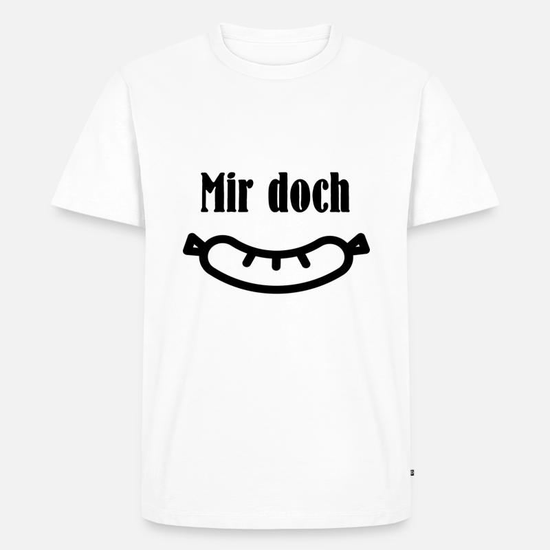 Mir doch Wurst - Männer Premium Bio T-Shirt - Weiß