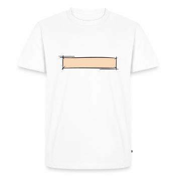 Cadre décoratif. Modèle de bannière / badge nominatif. - T-shirt Premium bio Homme - blanc - Devant - Nico (187cm)