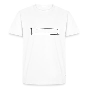 Cadre décoratif. Modèle de bannière / badge nominatif. - T-shirt Premium bio Homme - blanc - Devant - Nico (187cm)