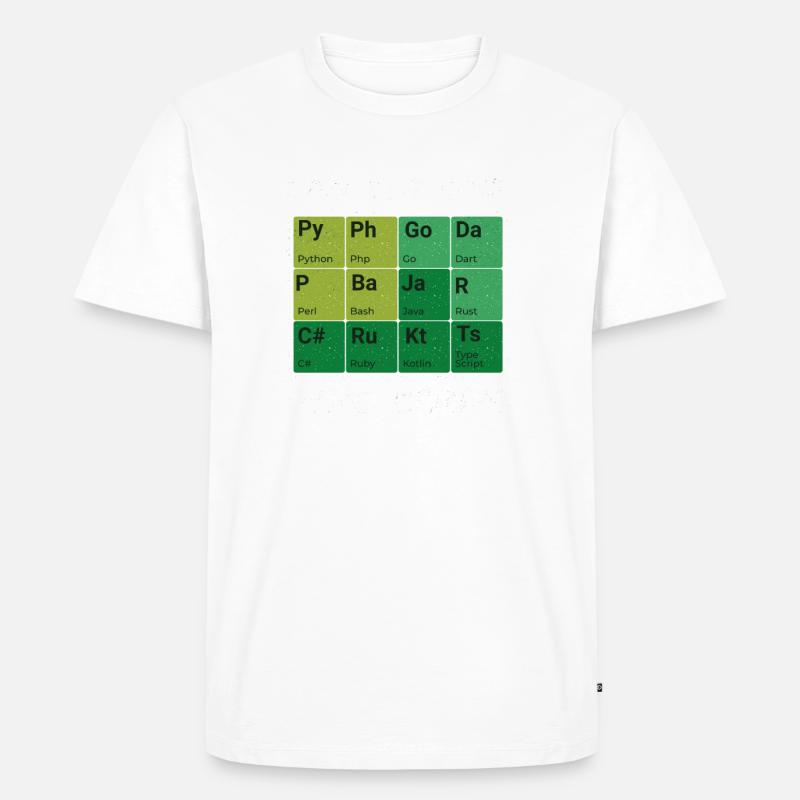« Period Table Programming » | Programmeurs - T-shirt Premium bio Homme - undefined
