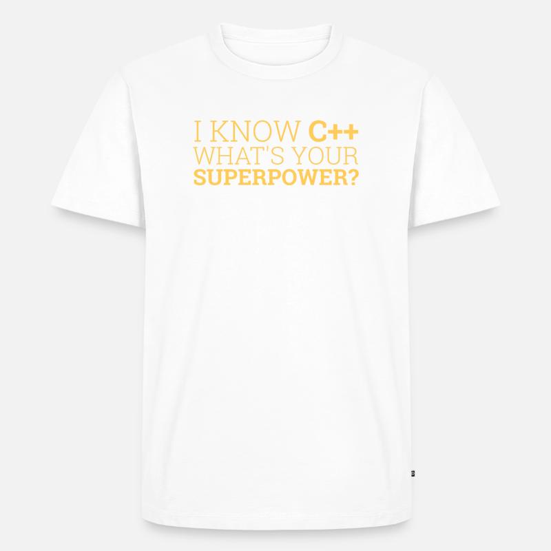 "I Know C++" | Superpower, Programmierer - Männer Premium Bio T-Shirt - undefined